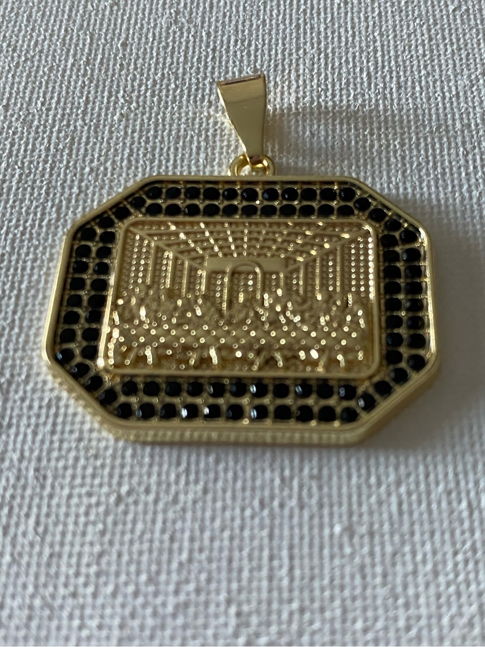 Gold-tone Octagonal Last Supper Pendant